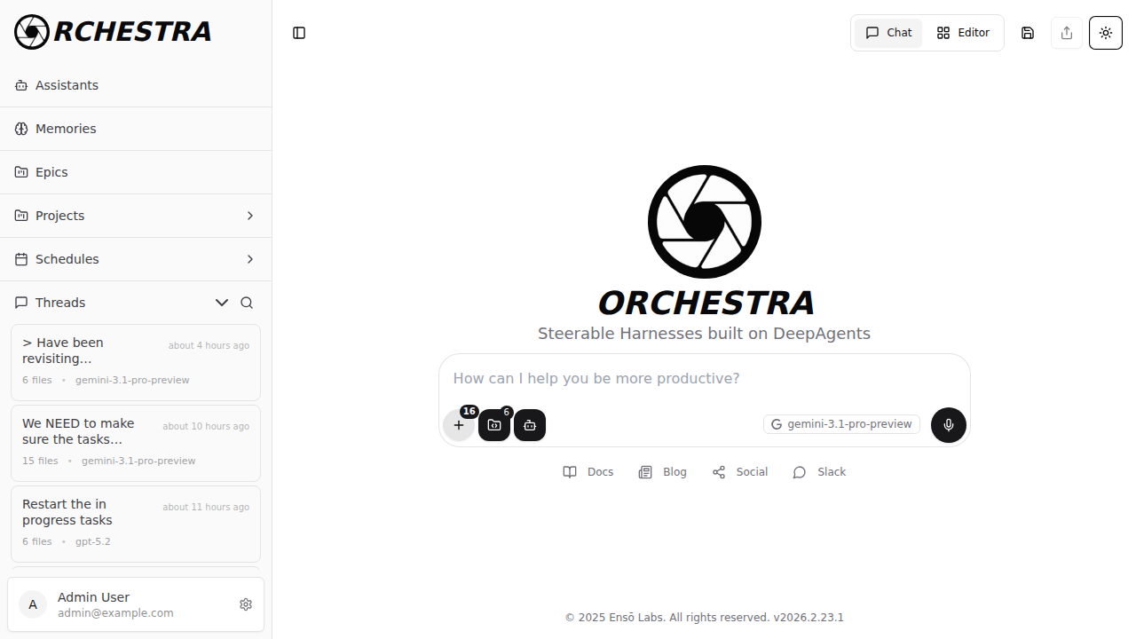Chat interface overview