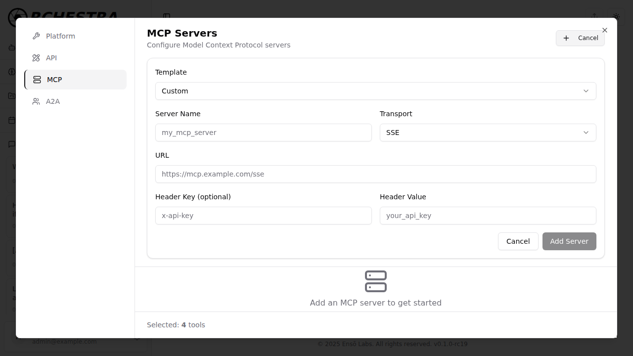 MCP Add Server Form
