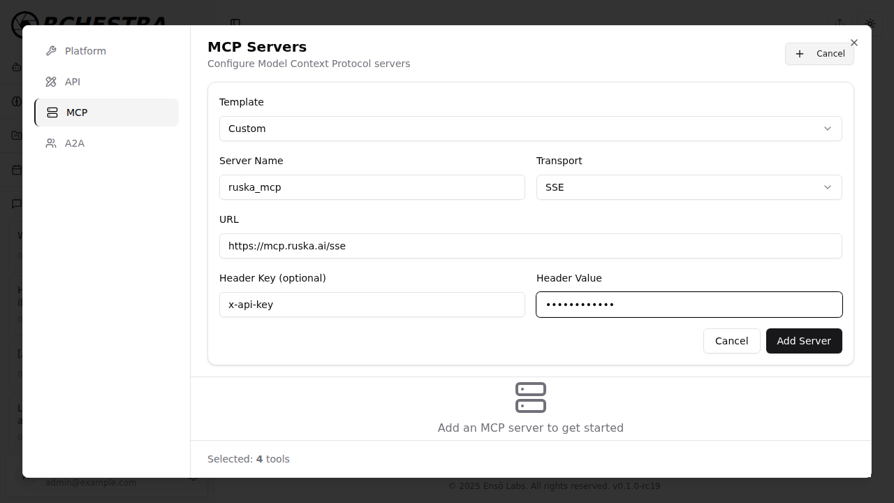 Filled Add Server Form
