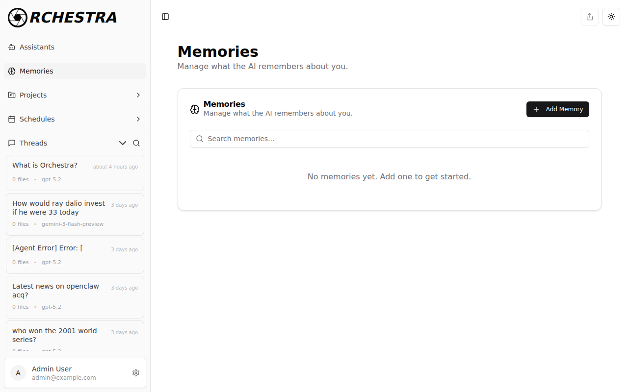 Memories Page