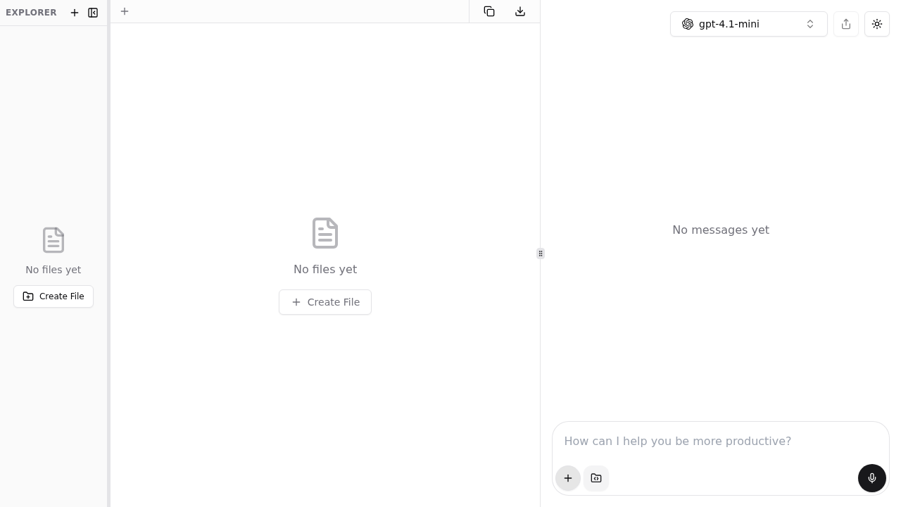 Empty file panel