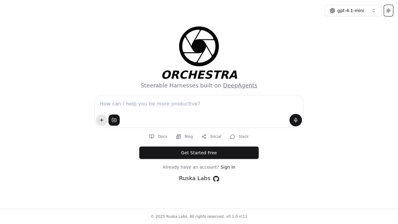 Orchestra home page
