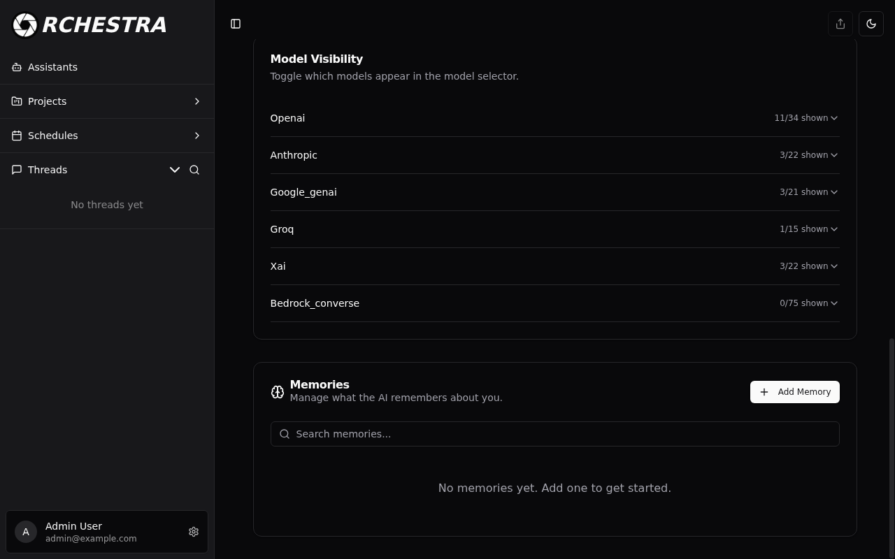 Settings Memories Empty